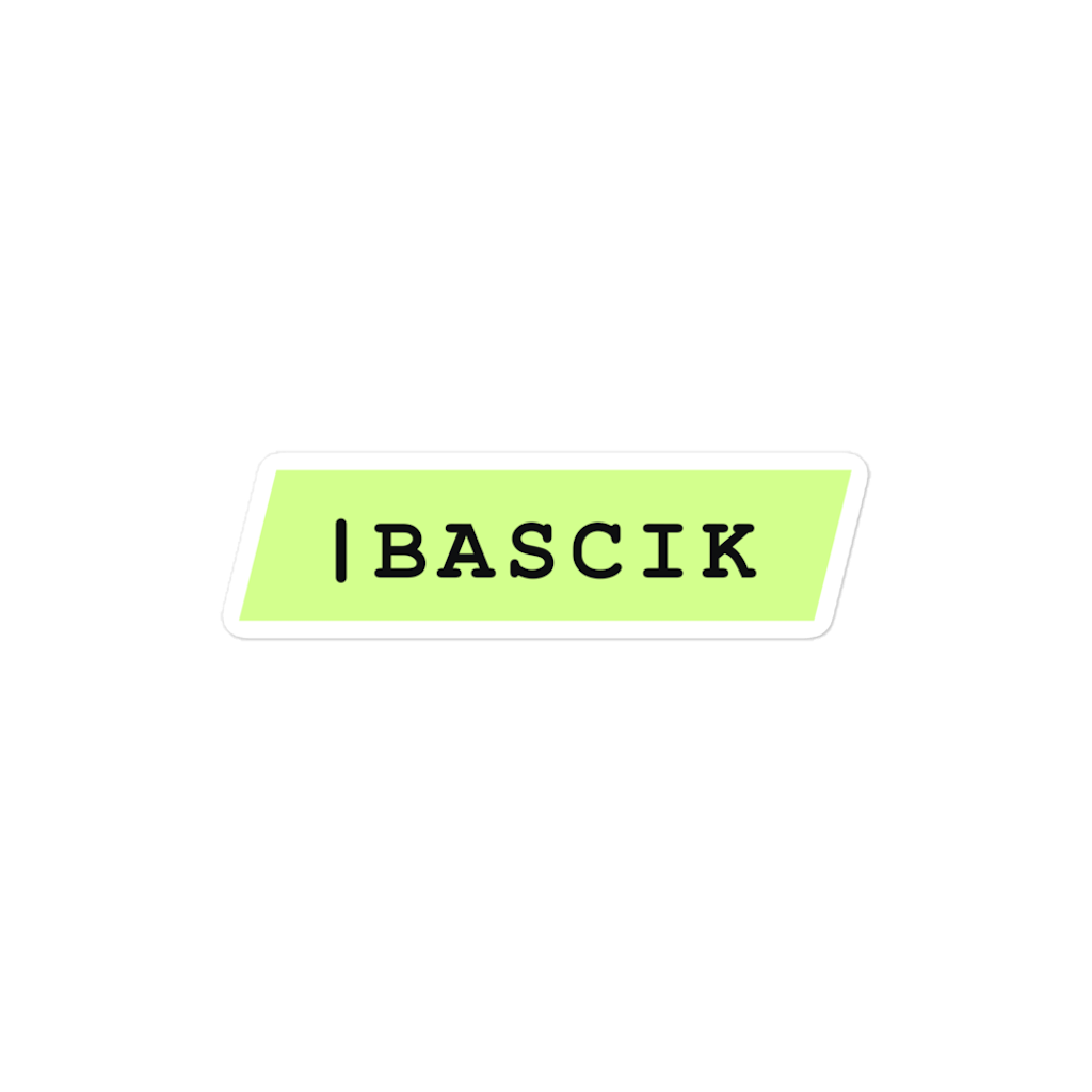 Kiss-cut Bascik Logo Sticker (3.5"x0.80")